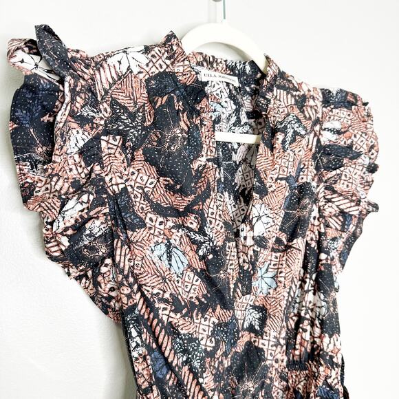 Ulla Johnson Honoria Ruffle Tie Waist Mini Dress in Bronze 4 - Picture 4 of 10